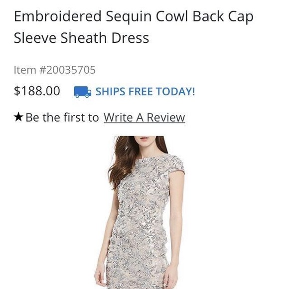 calvin klein sequin cowl back dress Calvin Klein Women's Sequined Cowl-Back Gown Blue Sz 6